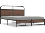 Syfax™ Giroletto Senza Materasso Rovere Marrone 150X200 Cm Truciolato