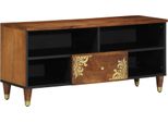 Syfax™ Mobile Tv Con Cassetto Marrone Miele 100 X 33 X 46 Cm