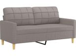 Syfax™ Divano A 2 Posti Tortora 140 Cm In Tessuto