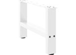 Syfax™ Gambe Per Tavolino Da Caffè Bianche 2 Pz 50X(30-31) Cm Acciaio