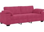Syfax™ Divano A 3 Posti Rosso Vino 220X77X82 Cm In Velluto