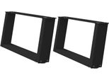 Syfax™ Gambe Per Tavolino Da Caffè A Forma Di U 2 Pz Nere 60X(30-31) Cm Acciaio