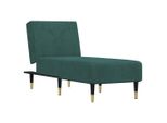 Syfax™ Chaise Longue In Velluto Verde Scuro