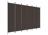 Syfax™ Divisorio A 6 Pannelli Marrone 300X200 Cm In Tessuto