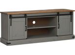 Syfax™ Mobile Porta Tv Halden 2 Ante Scorrevoli Grigio 150X40X60 Cm