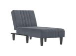 Syfax™ Chaise Longue In Velluto Grigio Scuro