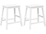 Syfax™ Sedie Da Bar 2 Pz Bianchi In Legno Massello Di Hevea