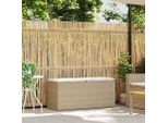 Syfax™ Panca Da Giardino Con Cuscino Beige 110X40X44 Cm In Polyrattan