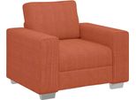 Syfax™ Divano Sedia Rosso Arancione 100X77X82 Cm Tessuto Di Velluto A Coste