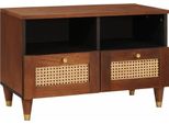 Syfax™ Mobile Tv Marrone 70 X 33,5 X 46 Cm Legno Di Mango Massello