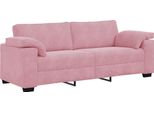 Syfax™ Divano A 3 Posti Rosa 220X77X82 Cm In Velluto