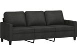 Syfax™ Divano A 3 Posti Nero 180 Cm In Tessuto