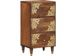 Syfax™ Credenza Marrone 40 X 33 X 75 Cm Legno Di Mango Massello