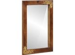 Syfax™ Specchio Da Bagno Con Specchio Marrone Miele 70 X 50 X 2,5 Cm