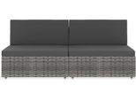 Syfax™ Divano Modulare A 2 Posti In Polyrattan Grigio
