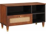 Syfax™ Mobile Tv Marrone 80 X 33,5 X 46 Cm Legno Di Mango Massello