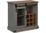 Syfax™ Credenza Halden Con Anta Scorrevole 80X40X80 Cm Legno Massello