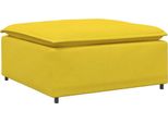 Syfax™ Divano Modulare Poggiapiedi Modulo Giallo Chiaro 100X100X48 Cm