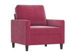Syfax™ Poltrona Rosso Vino 60 Cm Velluto