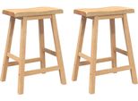 Syfax™ Sgabelli Da Bar 2 Pz Naturale Legno Massello Di Hevea
