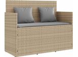 Syfax™ Panca Da Giardino Con Cuscini Beige In Polyrattan