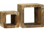Syfax™ Unità Tv 2 Pcs Marrone 36 X 30 X 36 Cm Legno Di Mango Massello
