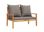 Syfax™ Panca Divano Da Giardino 120 Cm Cuscini Legno Massello Acacia