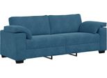Syfax™ Divano A 3 Posti Blu 220X77X82 Cm In Velluto