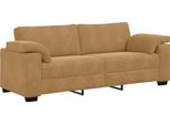 Syfax™ Divano A 3 Posti Marrone 220X77X82 Cm In Velluto