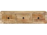 Syfax™ Mobile Tv A Parete 100X32X25 Cm Legno Grezzo Massello Di Mango