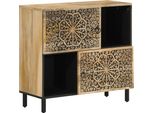 Syfax™ Credenza 80X33X75 Cm In Legno Massello Di Mango