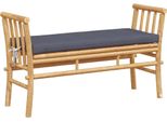Syfax™ Panchina Da Giardino Con Cuscino Marrone 110 X 38 X 65Cm Bambù