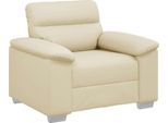 Syfax™ Poltrona Crema 100X81X84 Cm In Pelle Finta