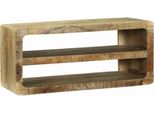 Syfax™ Mobile Tv Marrone 80 X 32 X 36 Cm Legno Massello Di Mango