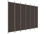 Syfax™ Divisorio A 6 Pannelli Marrone 300X220 Cm In Tessuto