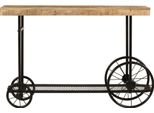 Syfax™ Tavolo Consolle 112X36X76 Cm In Legno Massello Di Mango E Ferro