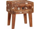 Syfax™ Tavolino Marrone 40 X 32 X 46 Cm Legno Recuperato Massello