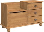 Syfax™ Panchina Con Contenitore Askim Marrone 100 X 39 X 62 Cm