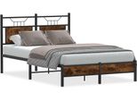 Syfax™ Giroletto Senza Materasso Rovere Fumo 120X190 Cm In Truciolato