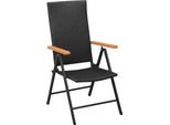 Syfax™ Sedie Da Giardino Impilabili 2 Pz In Polyrattan Nere