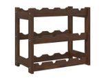 Syfax™ Portabottiglie Per 12 Bottiglie Marrone Legno Massello Di Pino