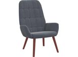 Syfax™ Sedia Relax Grigio Scuro In Velluto