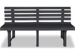 Syfax™ Panchina Da Giardino 145,5 Cm In Plastica Antracite