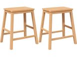 Syfax™ Sedie Da Bar 2 Pz In Legno Massello Di Hevea