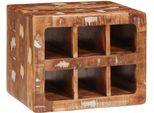 Syfax™ Portabottiglie Marrone Legno Recuperato Massello