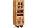 Syfax™ Credenza Marrone 40 X 30 X 120,5 Cm Legno Massello Di Mango