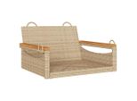 Syfax™ Panchina A Dondolo Beige 63X62X40 Cm In Polyrattan