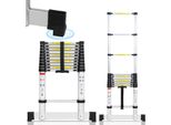 Scala Telescopica In Alluminio Jayseuw 3,2 M, Scala Estensibile Con Stabilizzatore, Scala Pieghevole, Scala Multiuso, Scala A Gradini, Scala Per La Casa, Scala Per Esterni, Portata 150 Kg