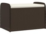 Syfax™ Cassapanca Con Cuscino Marrone 80X51X52 Cm In Polyrattan