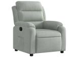 Syfax™ Poltrona Reclinabile Grigio Chiaro In Velluto